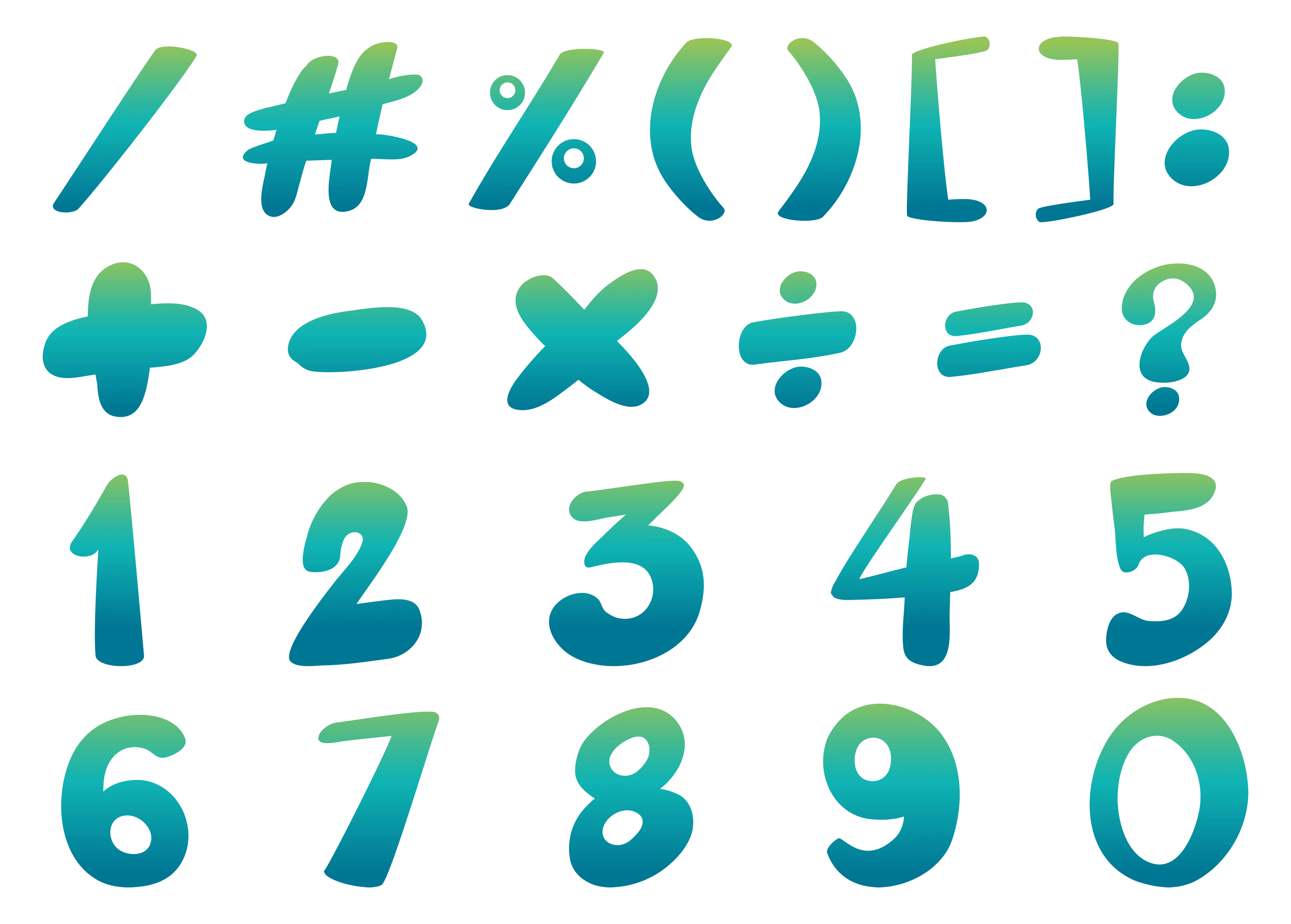 Colorful math symbols and numbers illustrating percentage calculation variations (what percent of x is y)